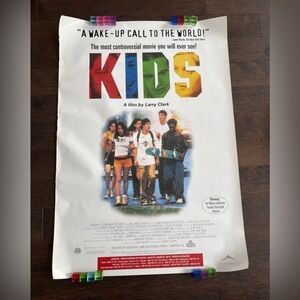 Rare Vintage 1995 Kids Movie Theater Poster Larry Clark Film 27" X 39" Canada